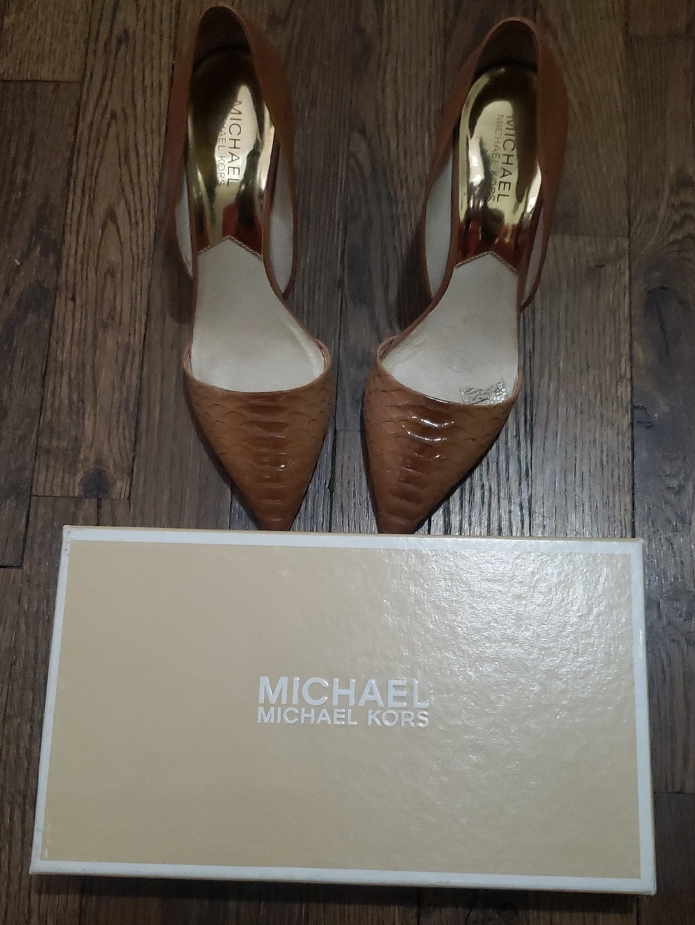MICHAEL Michael Kors Women's Tan Brown Pointed D'Orsay Heels